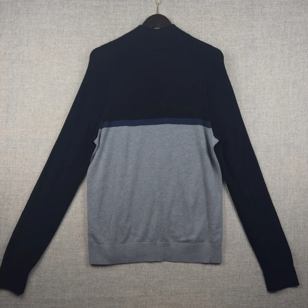 Banana Republic Mens Quarter Zip Knit‎ Sweater Medium Office Casual